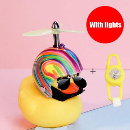 Yellow Duck Bicycle Bell with Luminous Helmet & Horn – Kids Cycling Accessory