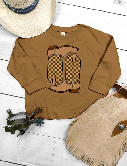 Checkered Boots Long Sleeve