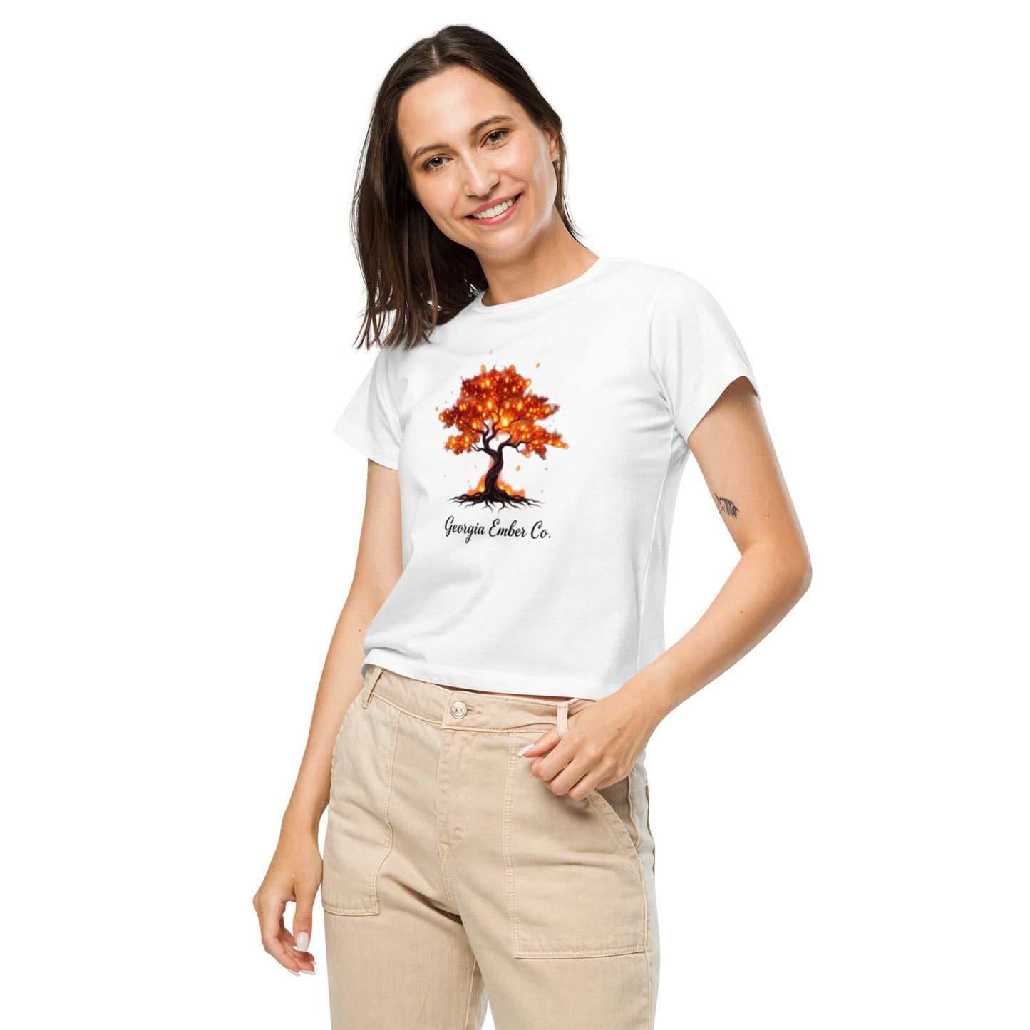Women’s high - waisted t-shirt - Georgia Ember Co